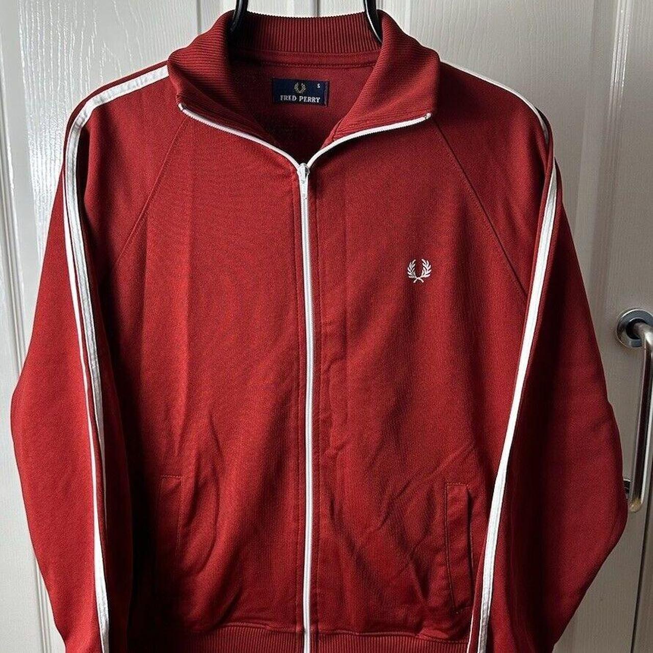 Fred perry track jacket red best sale