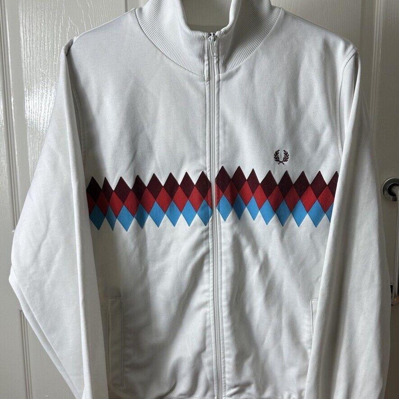 Vintage Fred Perry Argyle Track Jacket Mens Size | Depop