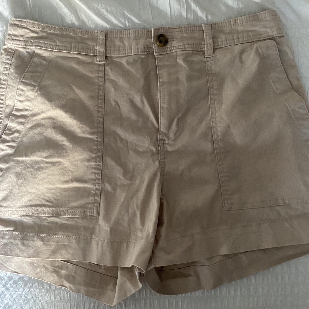 A New Day Women's Tan and Cream Shorts | Depop