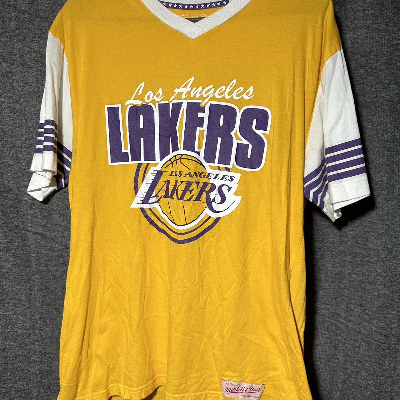 Nike dri fit lakers champion shirt , worn once then - Depop