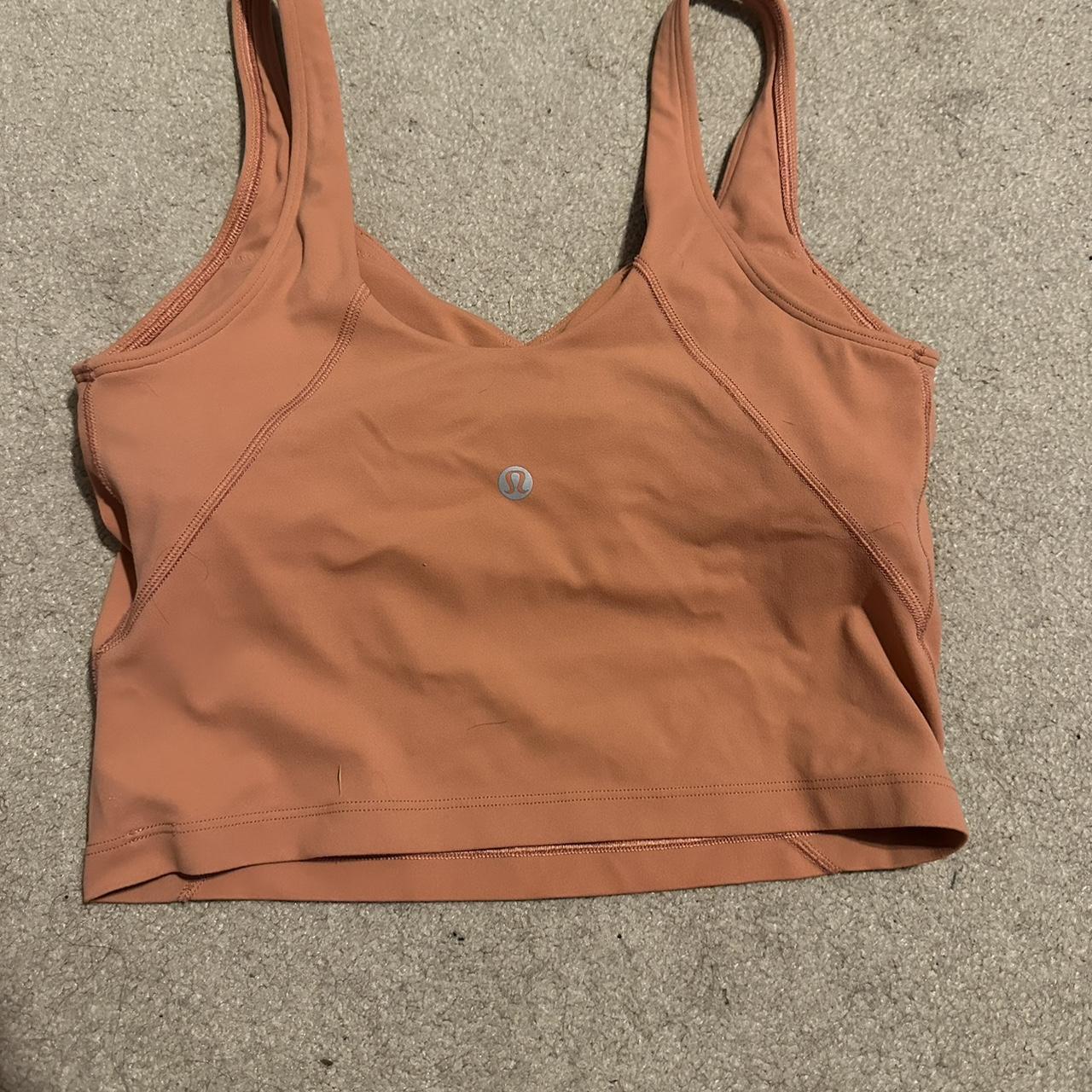 Rustic Coral Lululemon align tank size 6 Like new!... - Depop