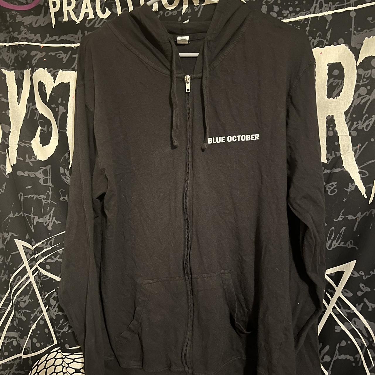 Blue October Hoodie Light weight zip up Size... - Depop