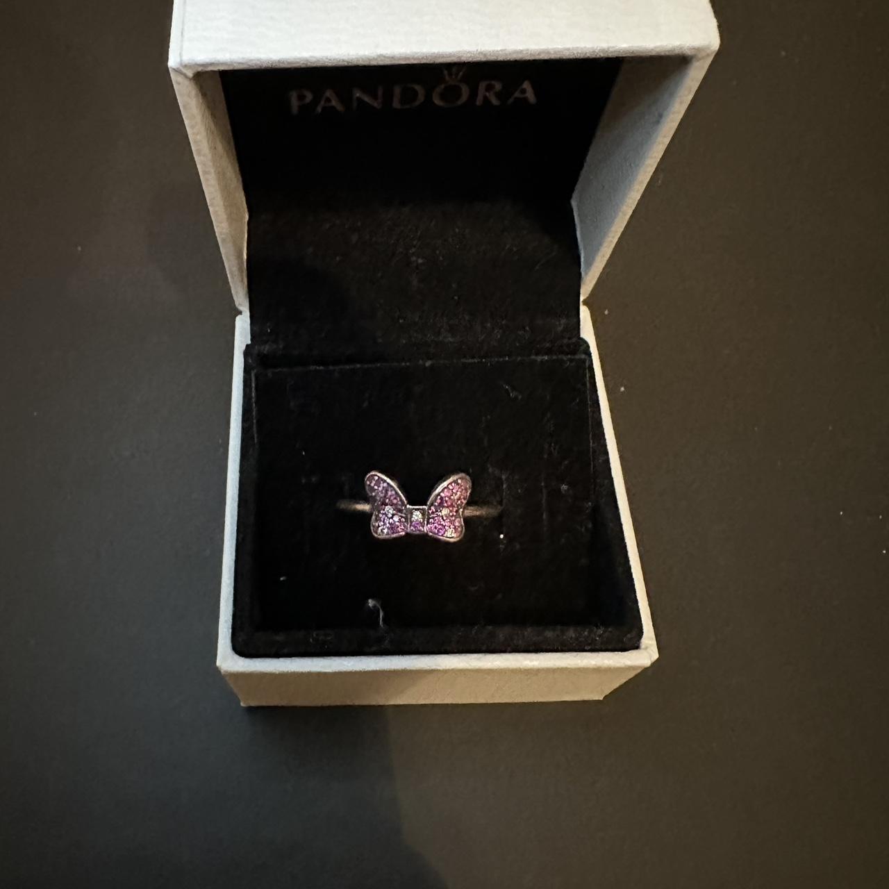 Pandora X Disney Minnie's Sparkling Bow Ring Depop