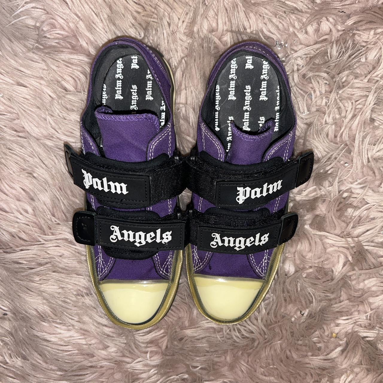 Palm Angels ベルト付きスニーカー 紫 Purple vulcanized palm angel shoes Worn only a | Depop