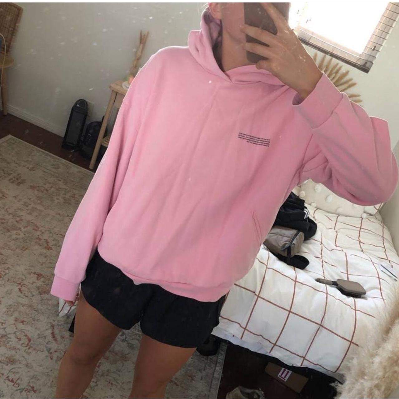 Pangaia hoodie pink, super comfy - Depop