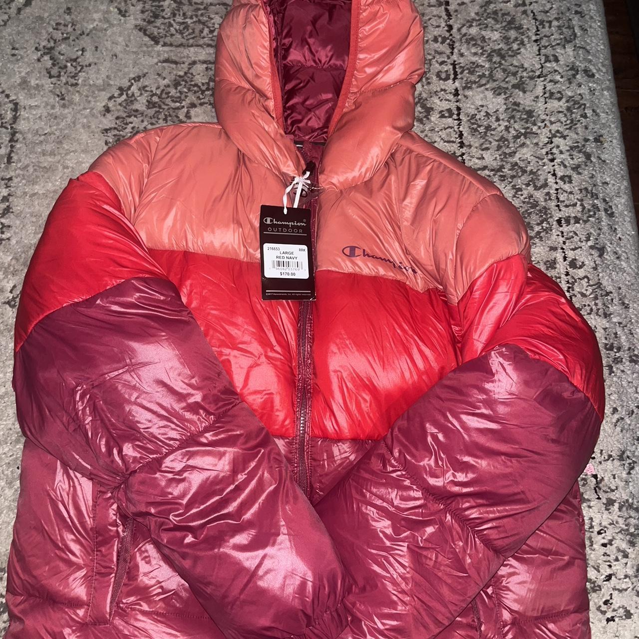 Red champion bubble on sale jacket