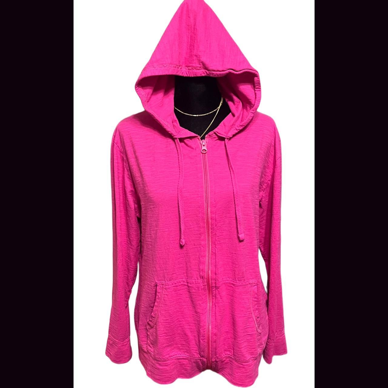 HotPink Light Hanes Summer Zip Up Hoodie Brand Depop