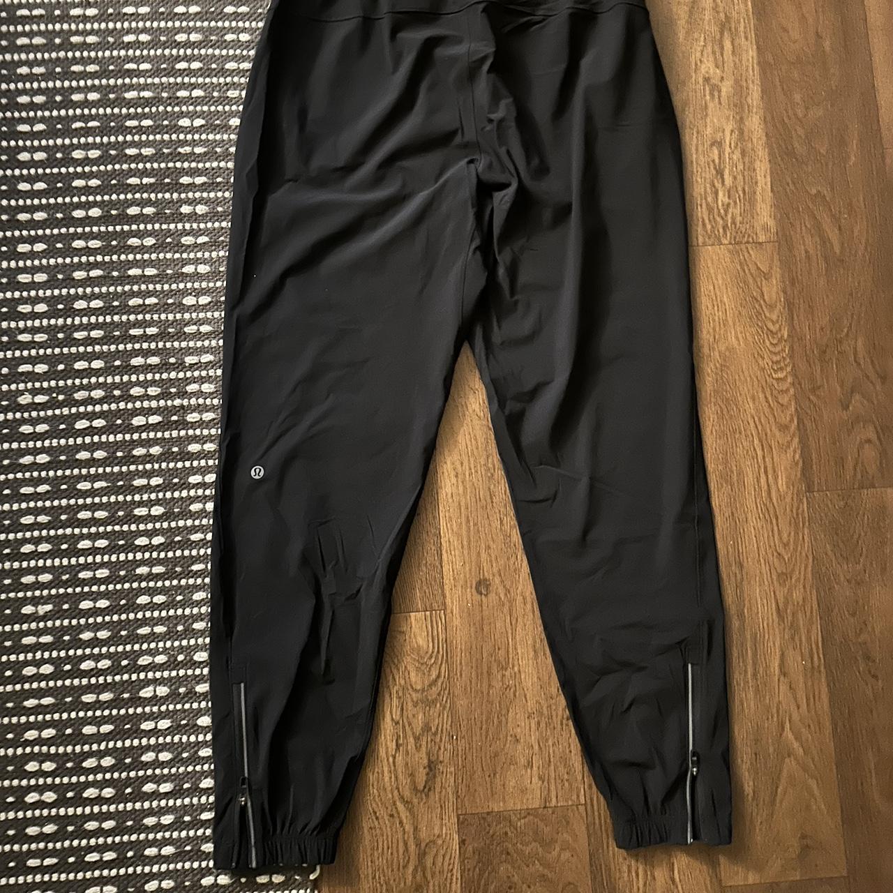 Lululemon Black Surge Jogger Pants With Zippers-... - Depop