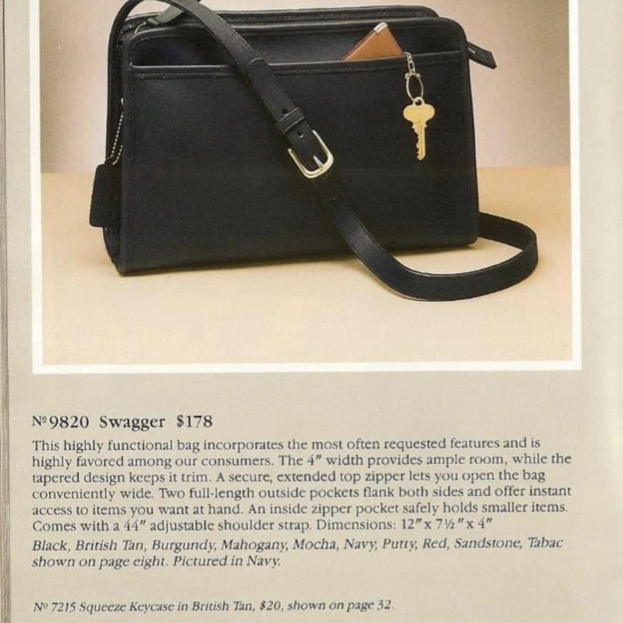 LIKE NEW Vintage Coach Squeeze Key Case 7215 Black 