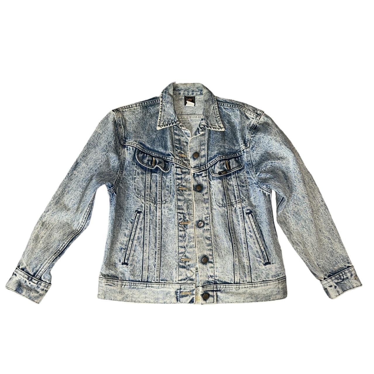 Vintage 80’s Lee PATD-153438 newest Acid Wash Denim Jacket