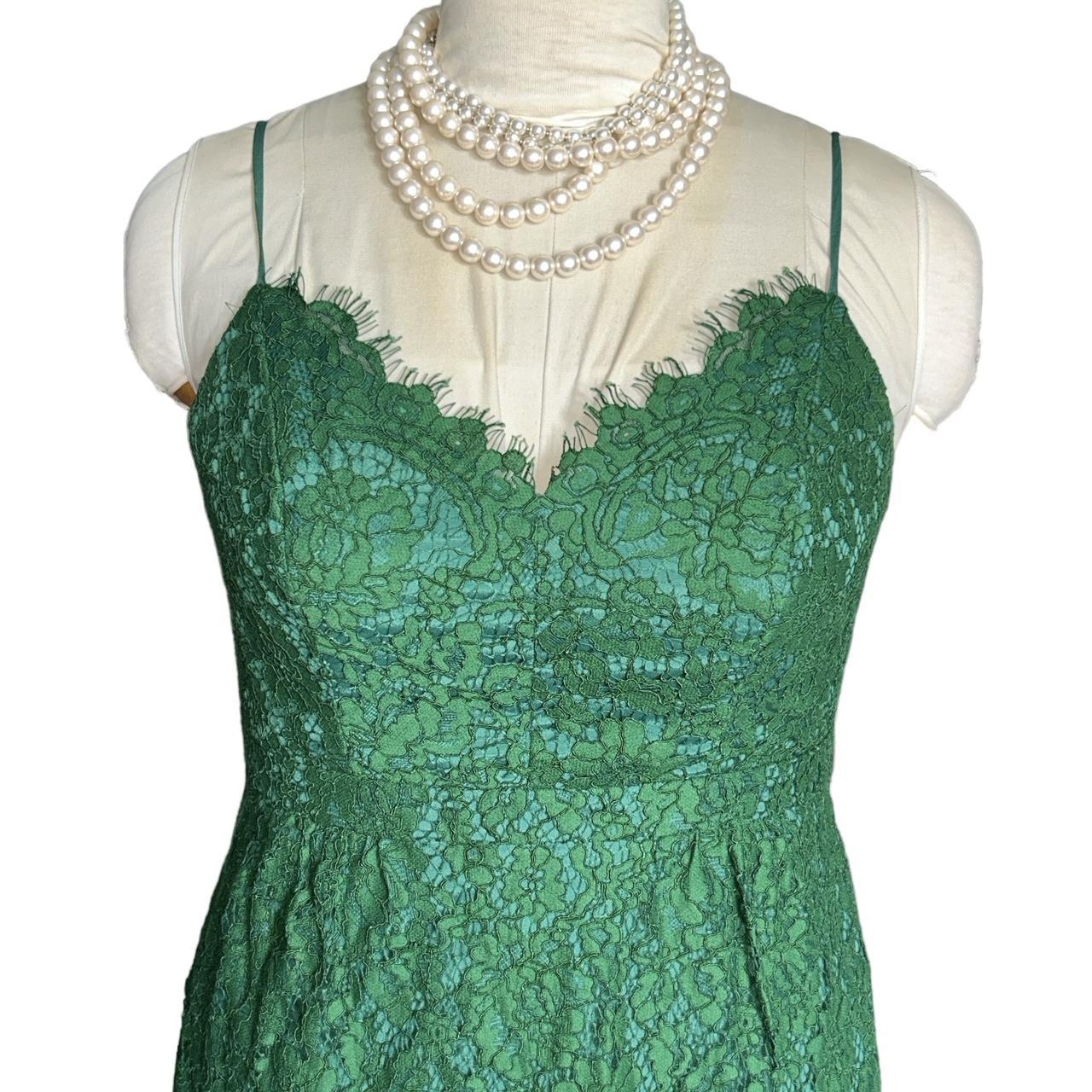 J crew green lace dress best sale