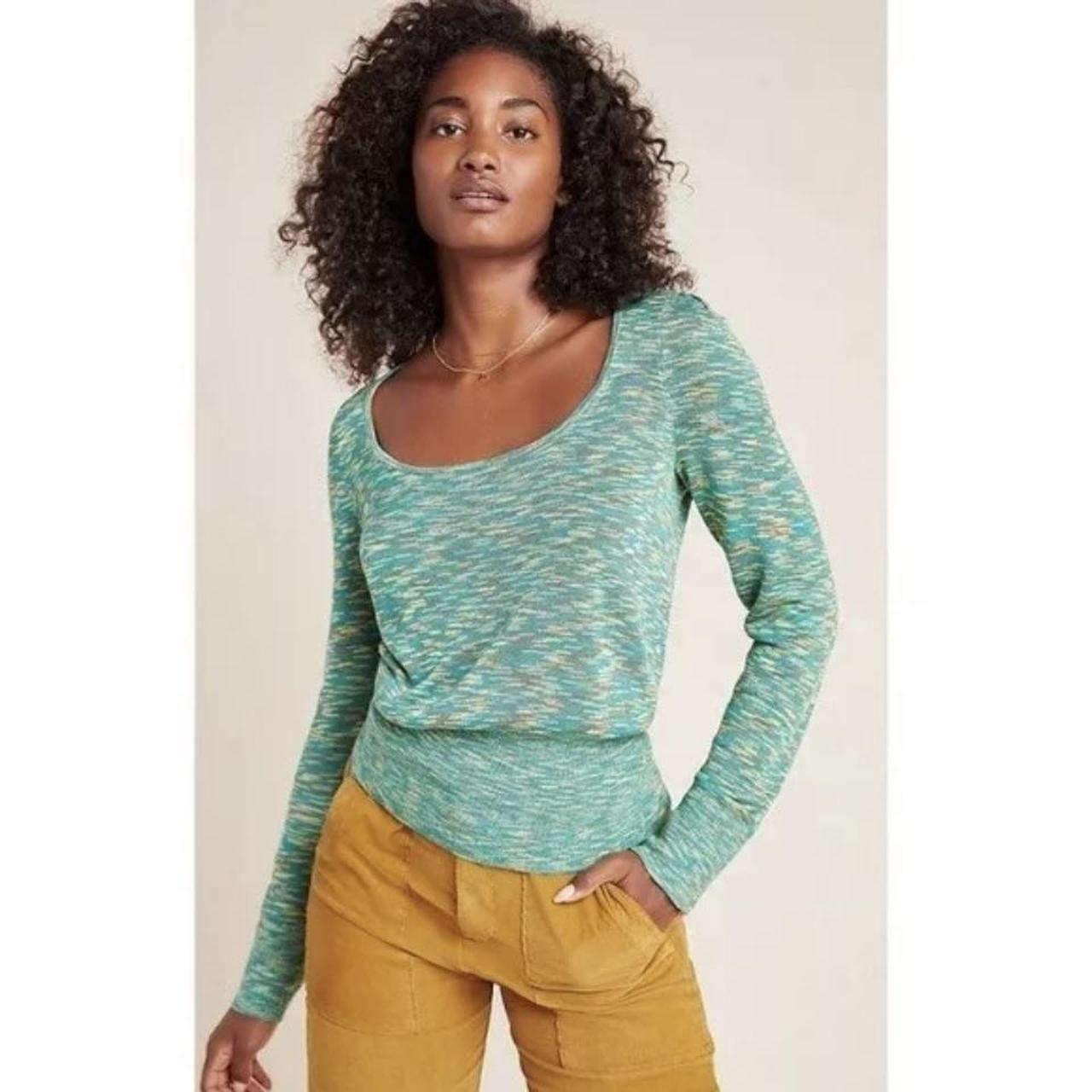 Anthropologie Women Kendra Sweater Forest Green Size. Depop