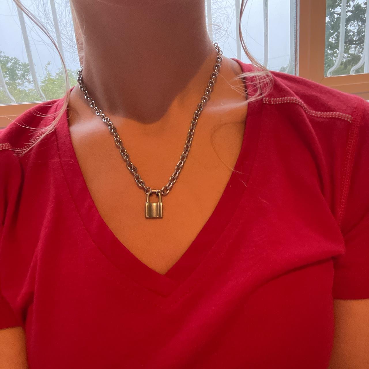 Brandy Melville Lock Necklace Brandy... Depop