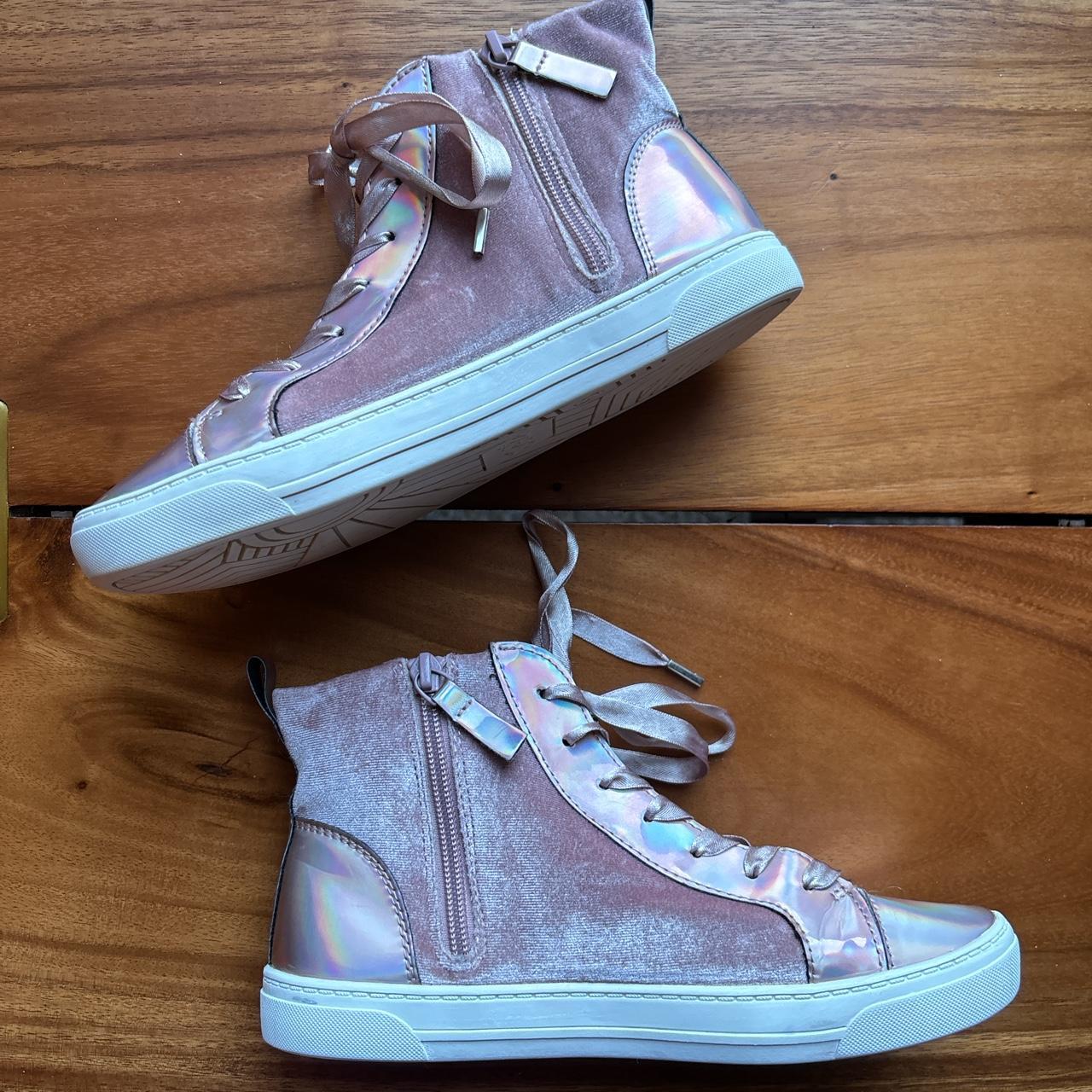 Holographic high top sneakers justice hotsell