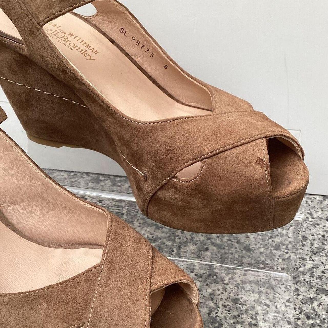 Russell & Bromley Stuart Weitzman Suede Wedge Heeled... - Depop