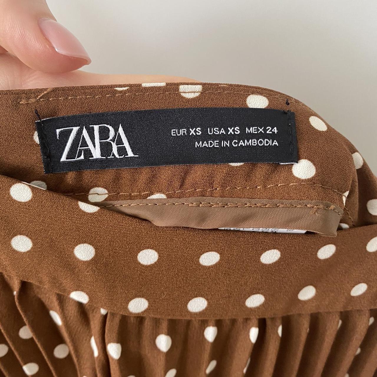 Zara polka dot midi skirt Size xs Worn once, good as... Depop