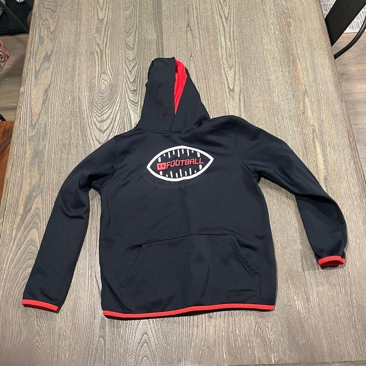 Under armour black and hotsell red hoodie