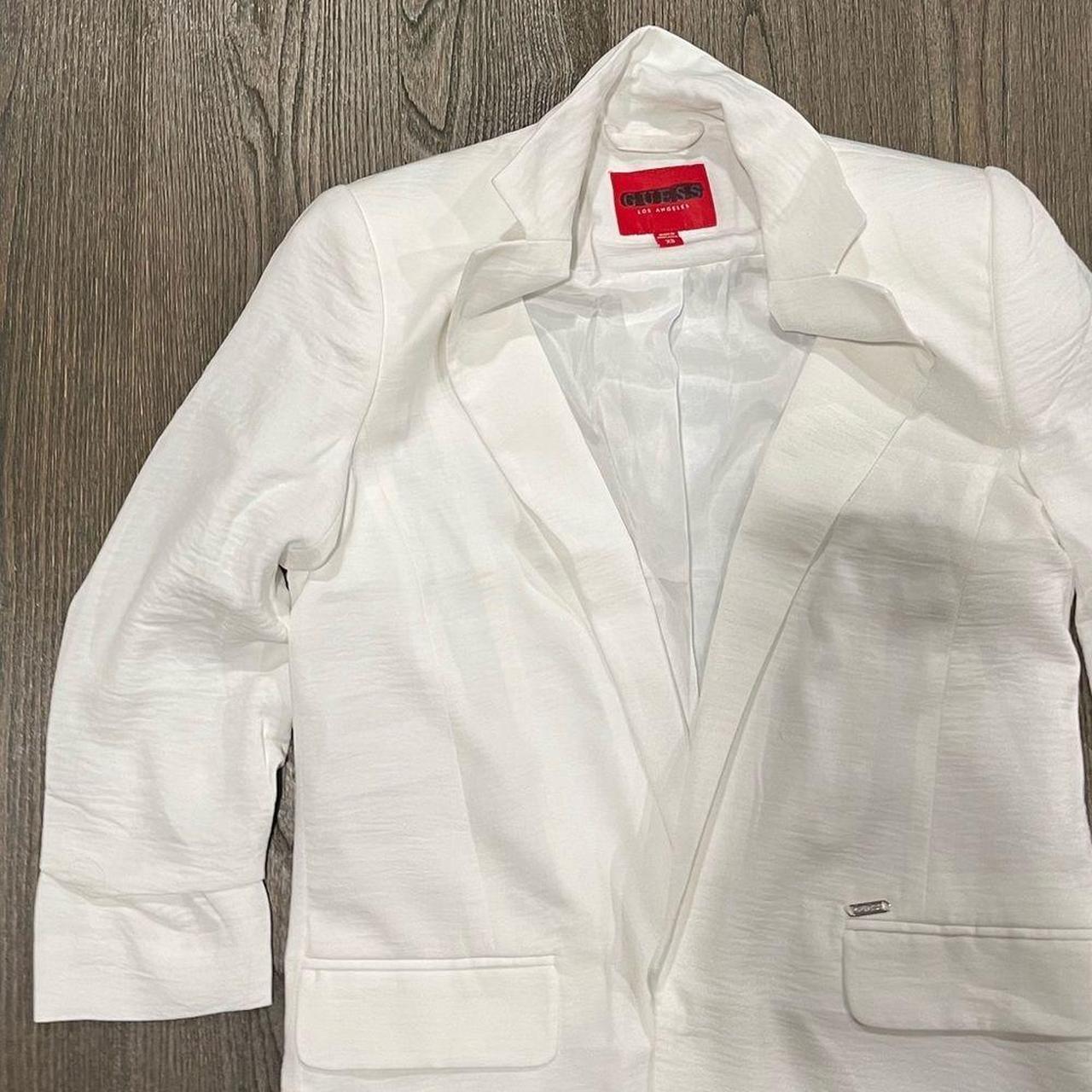 Guess white outlet blazer