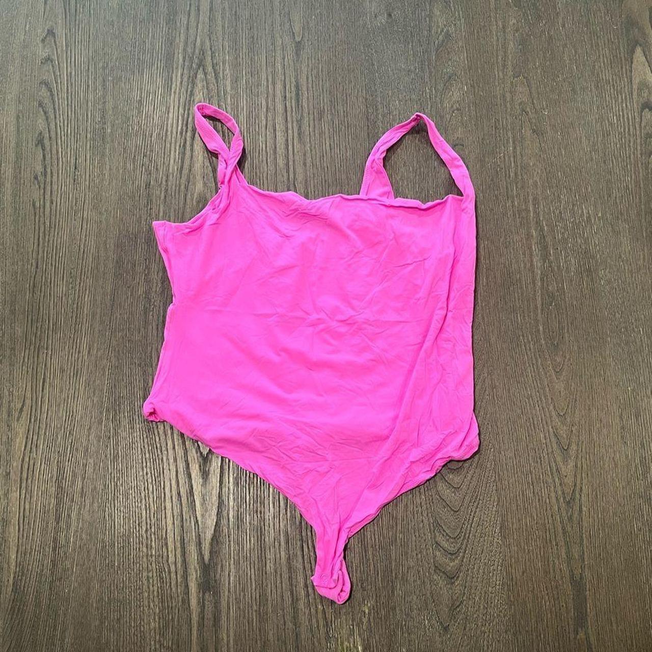 Hot pink Skims slimming body suit Perfect conditon. - Depop