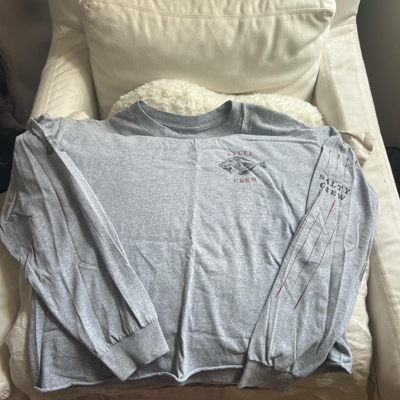 Salty crew t shirt long sleeve. I cut the bottom to... - Depop