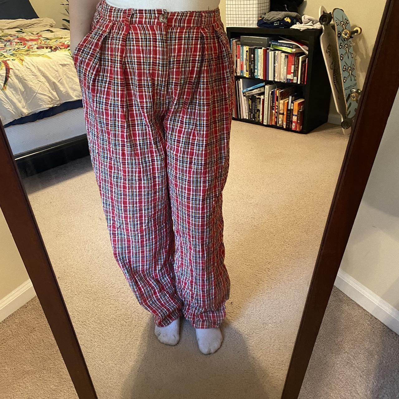 Red Plaid BDG (Urban Outfitters) Pants Size L If... Depop