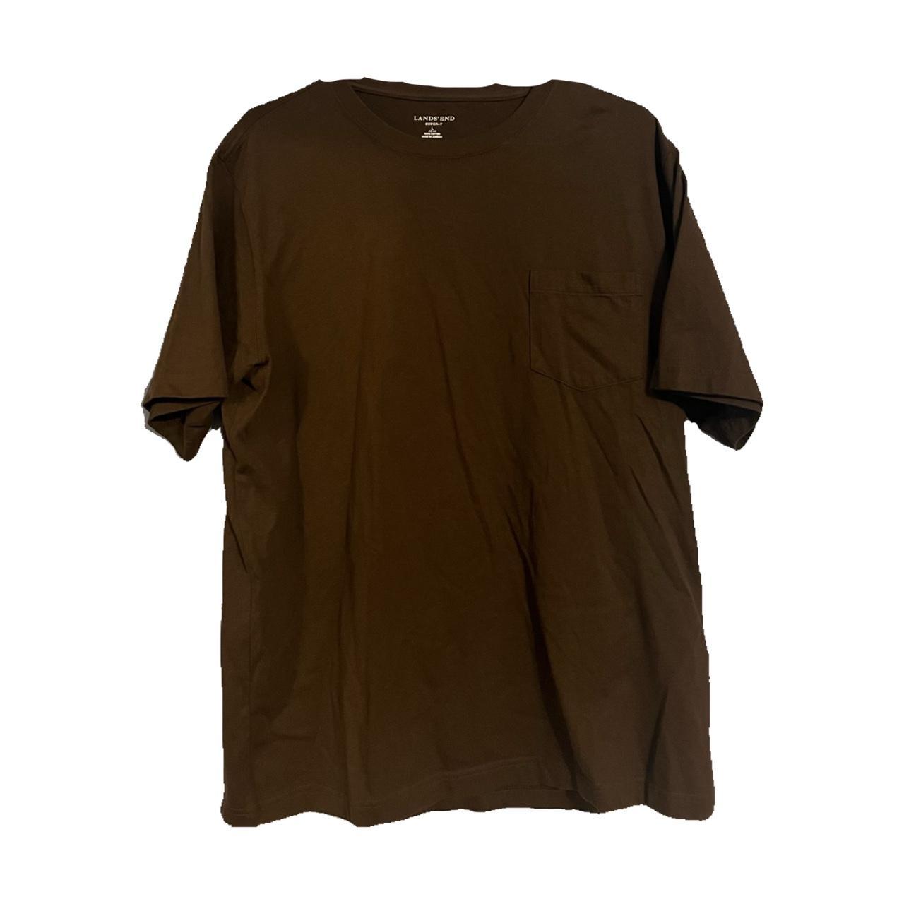Lands' End Men's Brown Tshirt Depop