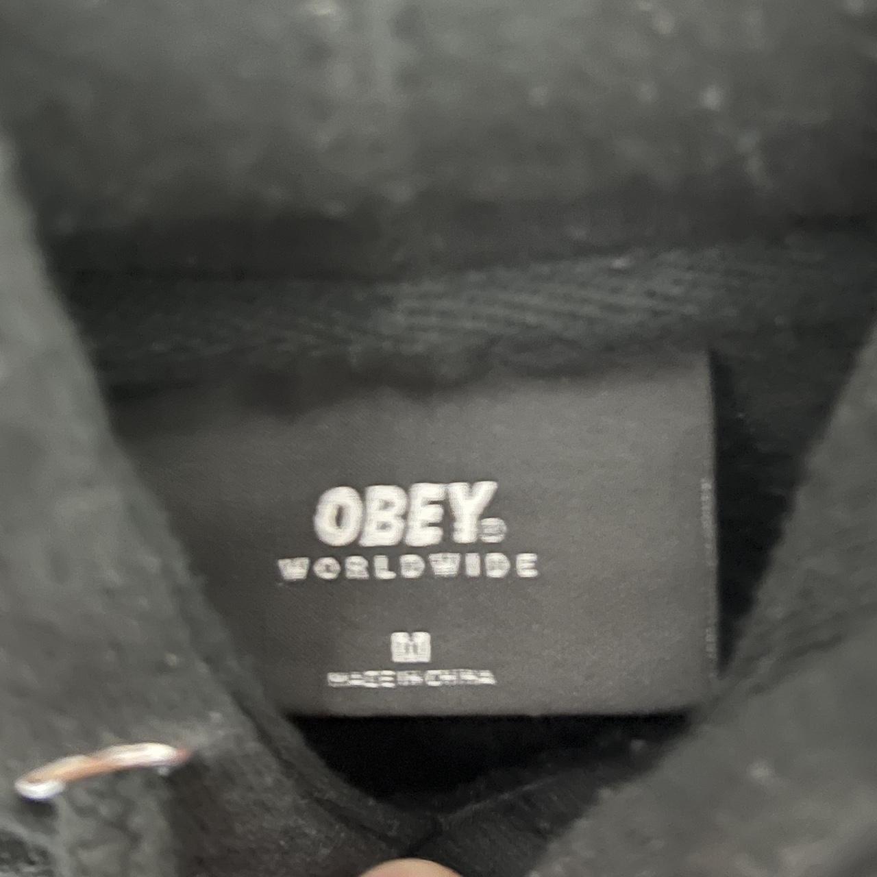 Obey Logo Hoodie Size Medium Depop