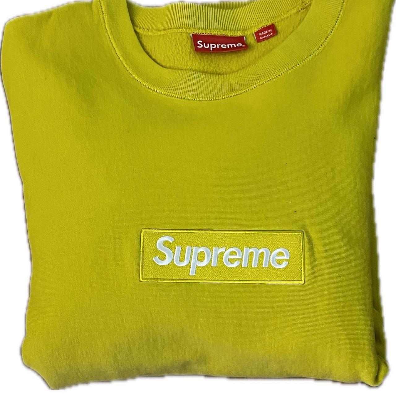 Yellow Box Logo Supreme Fw18 Supreme Mustard Box Logo Crewneck