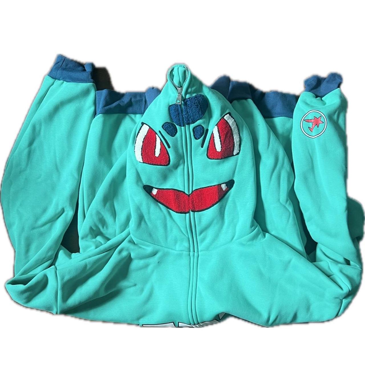 Kanto Starter Pokemon Full Zip Hoodie Bulbasaur Green | Depop