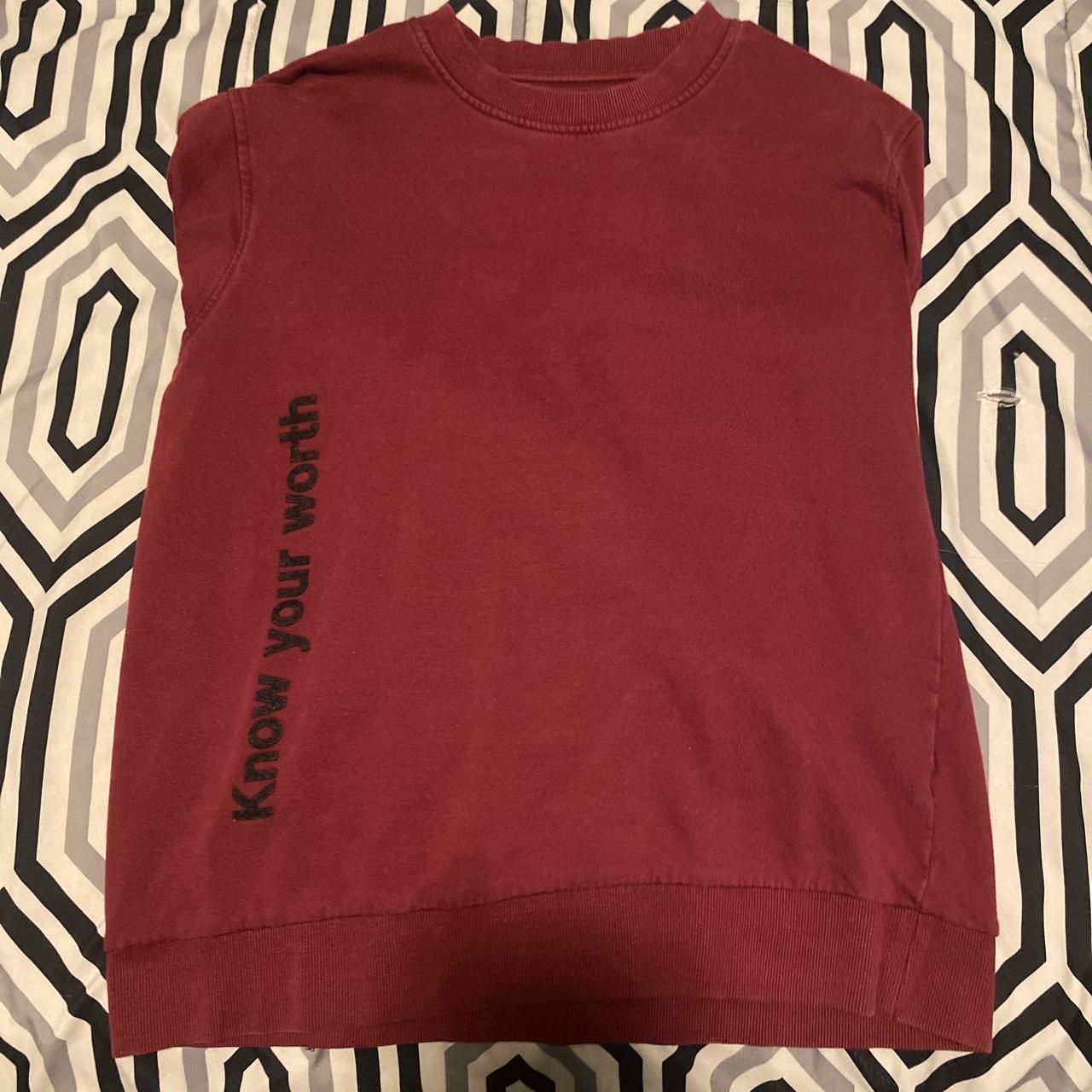 Forever 21 “know your worth” crewneck - Depop