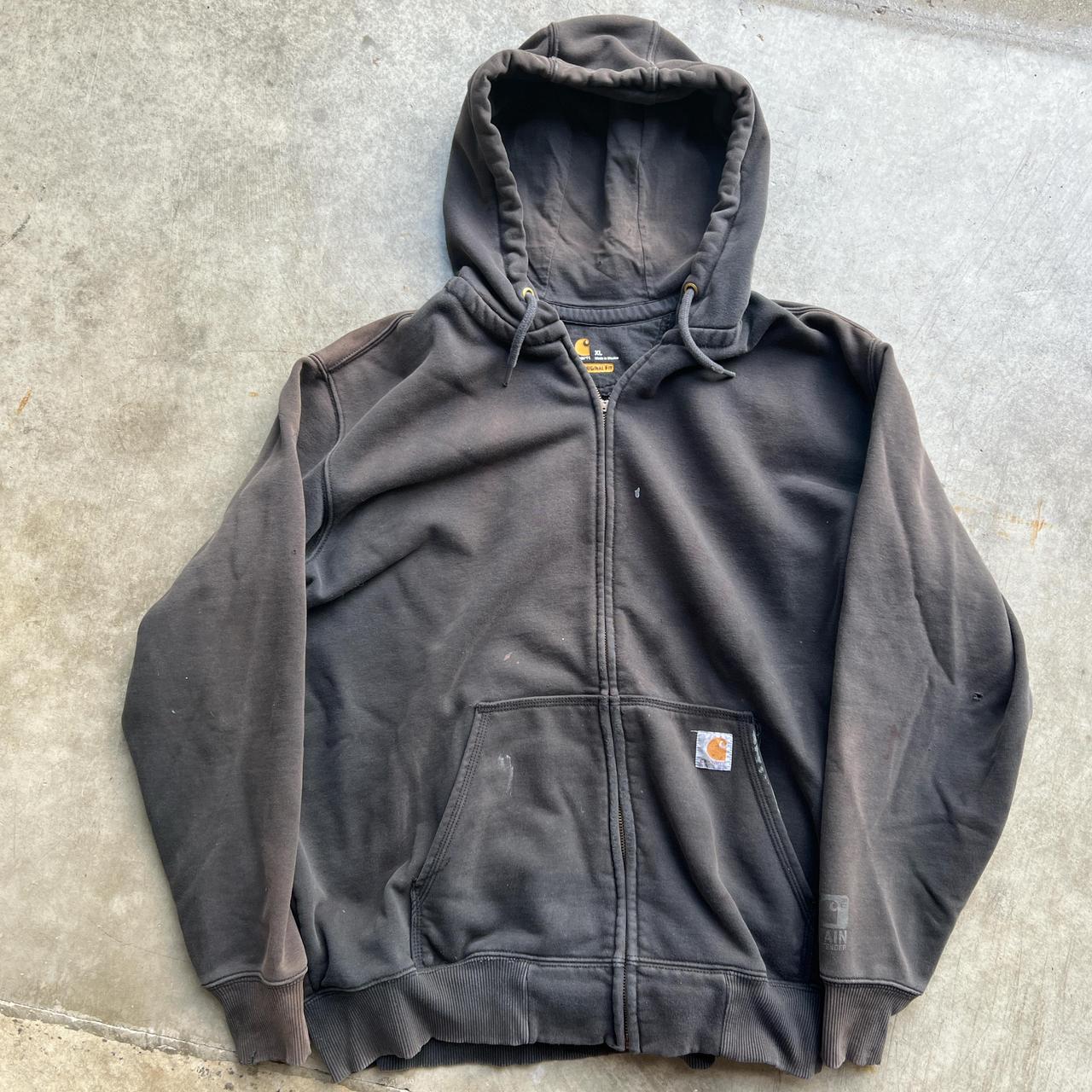 Vintage y2k carhartt jacket with sick sun fade on it... - Depop