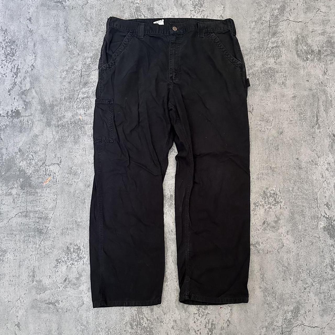 vintage 90s carhartt black carpenter utility... - Depop