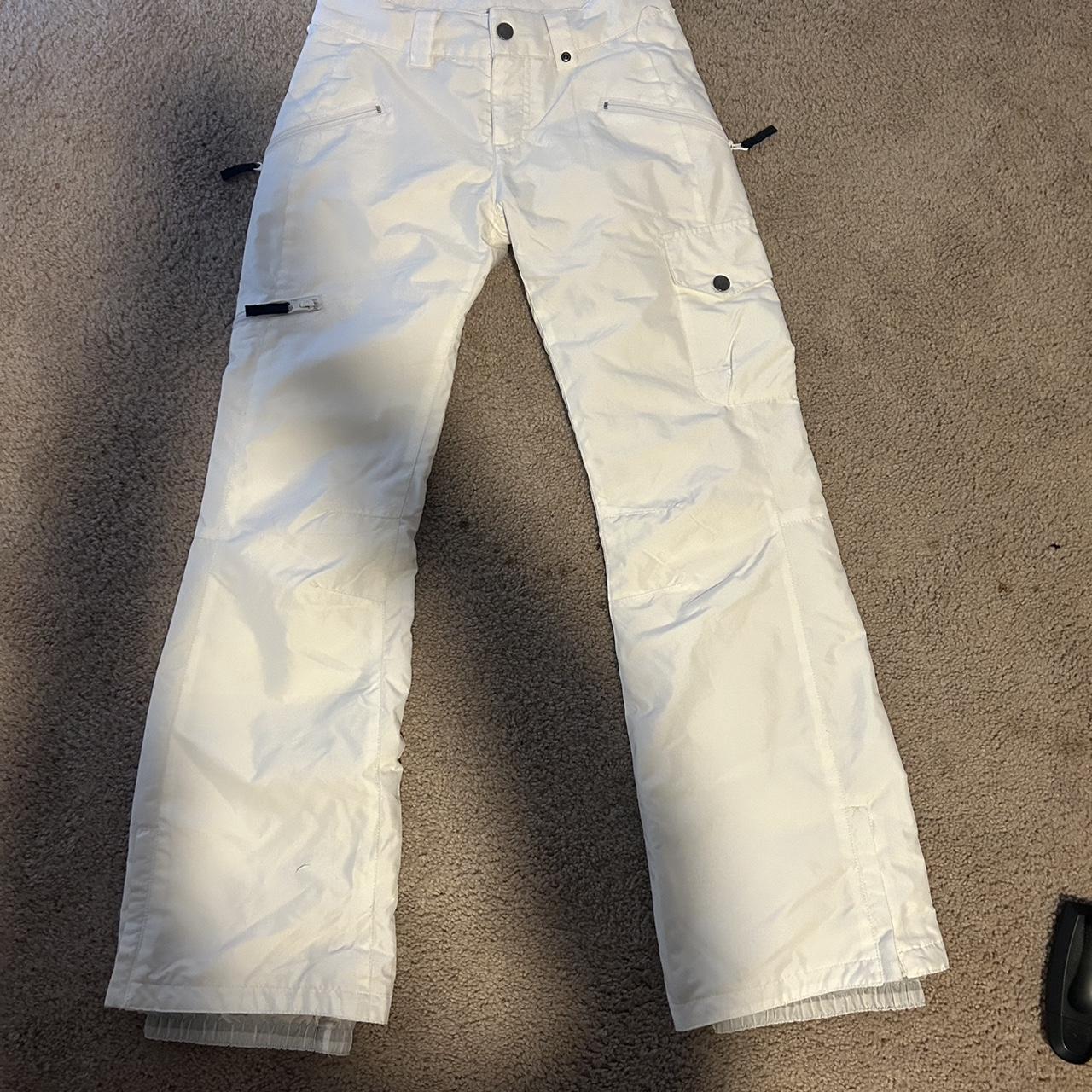 XXS white ski pants (brand is b360) great donation... - Depop
