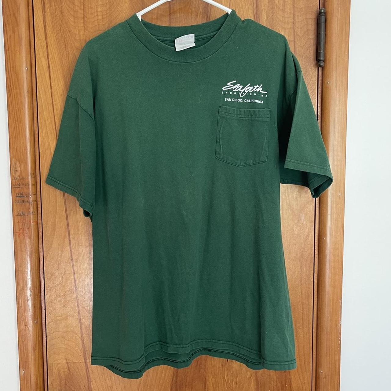 Vintage 90's Fishing Tee Shirt - San Diego Size: - Depop