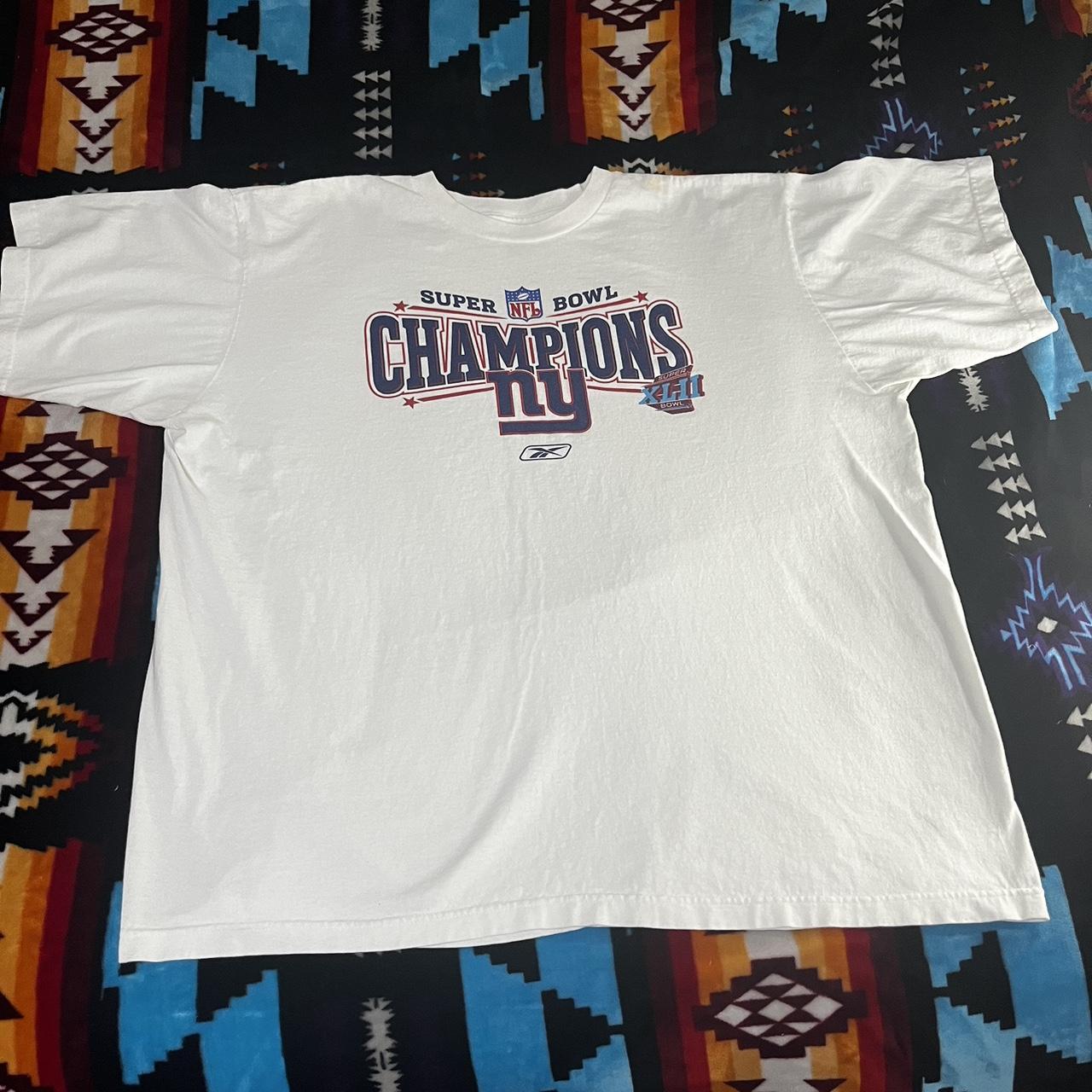 \ud83d\udd25 New York Giants Super Bowl XLII 2012 Reebok shirt.... - Depop