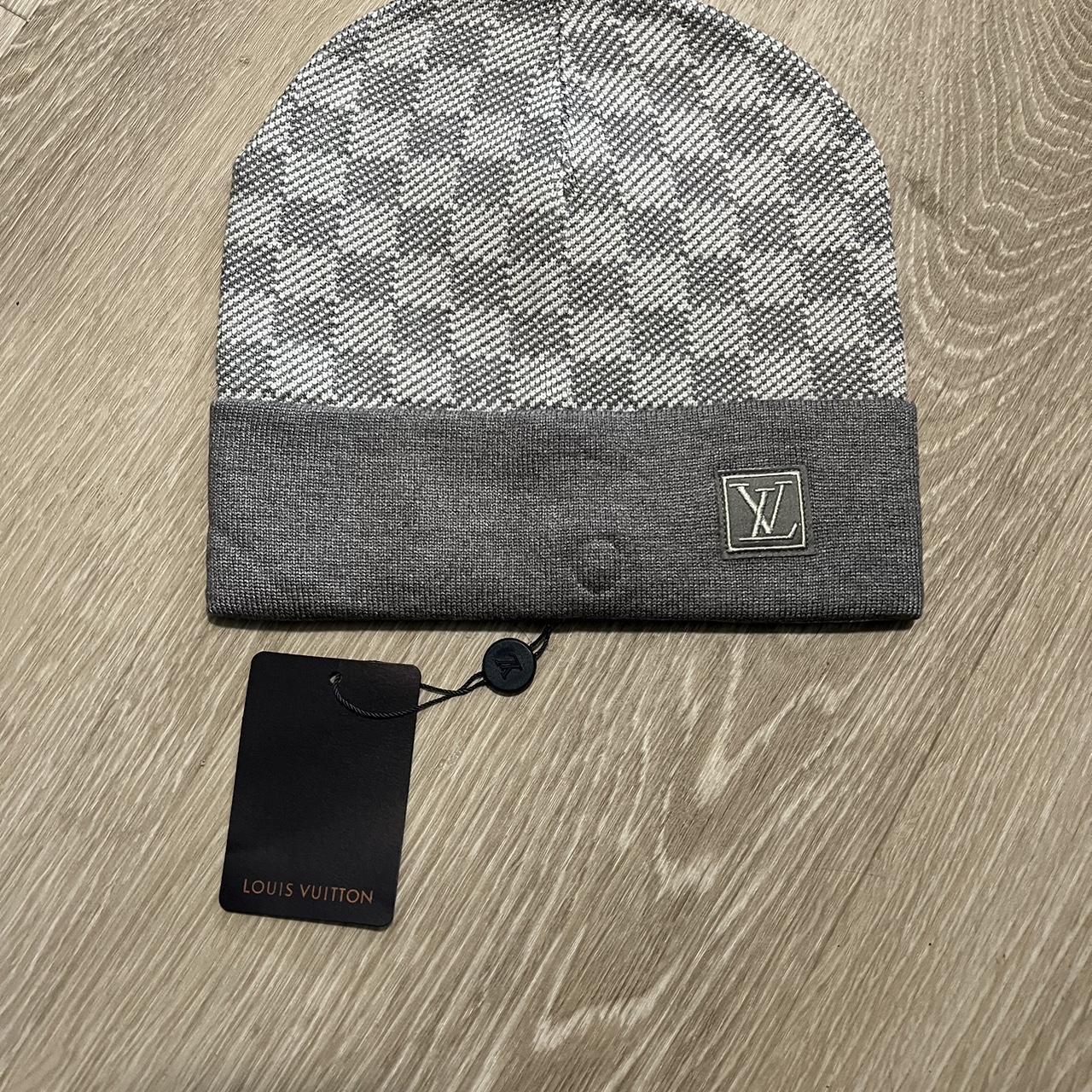Grey Louis Vuitton beanie 12 day shipping FAST... Depop