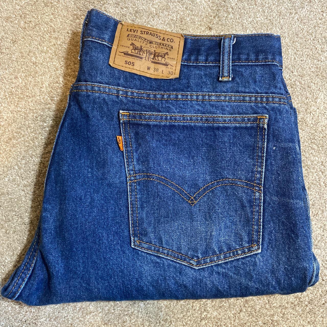 Vintage 90s Levi’s Orange Tab Blue Jeans Size... - Depop