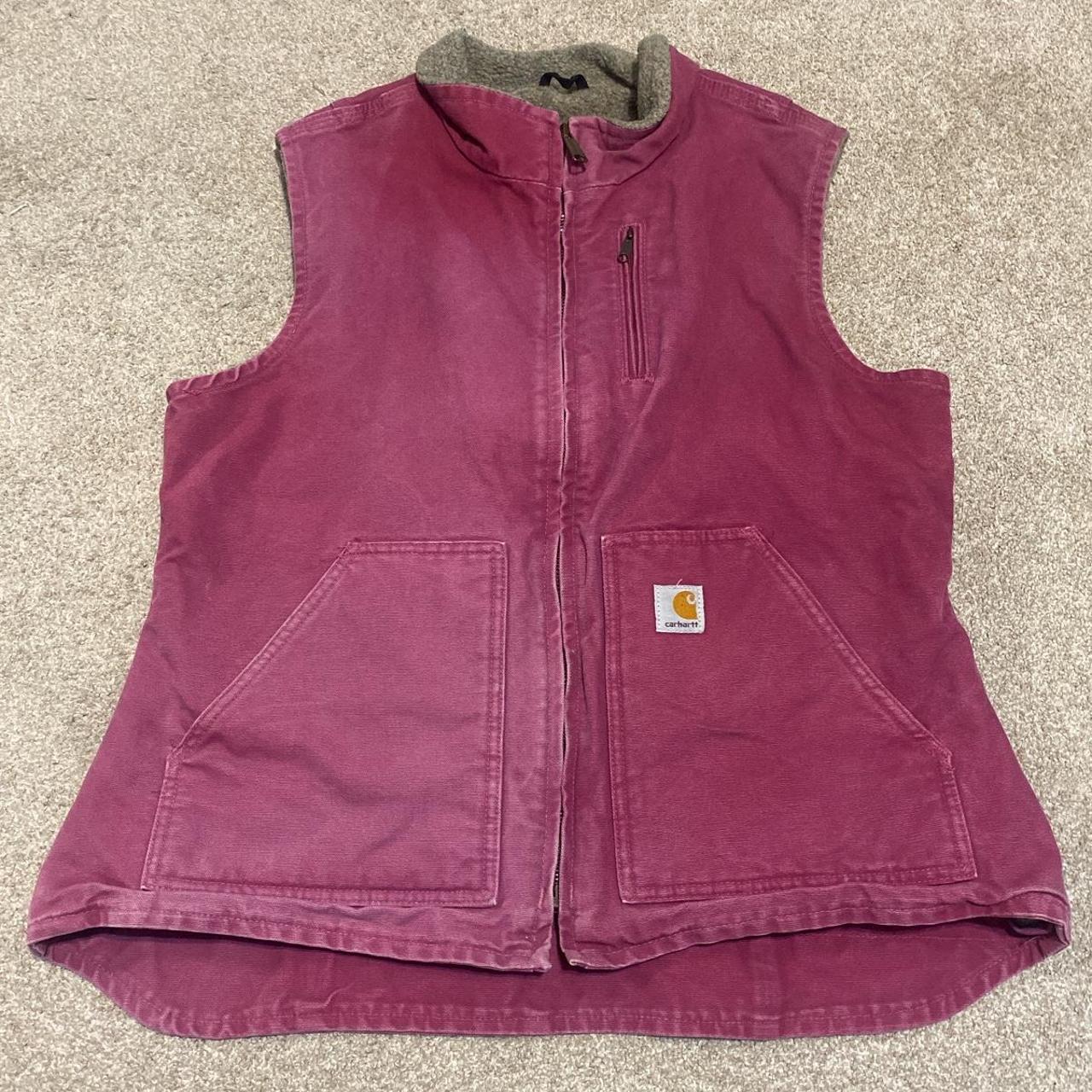 Vintage Pink Carhartt Vest Size women’s large No... Depop