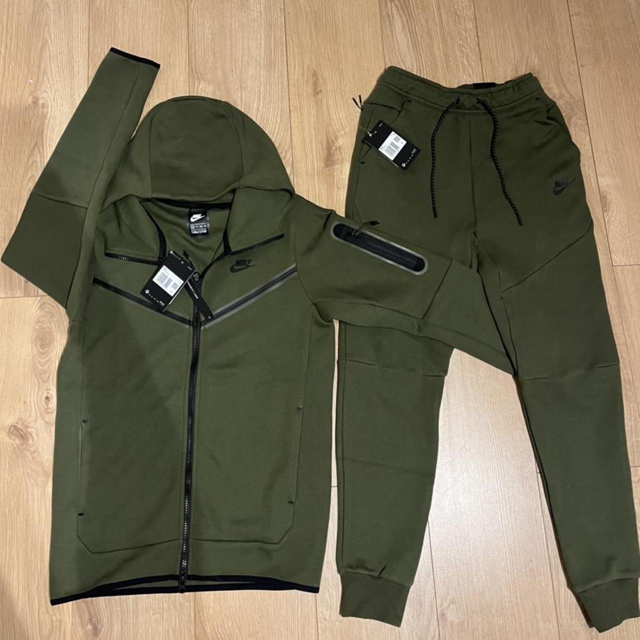 Nike tech fleece olive green FULL TRACKSUIT Brand... - Depop