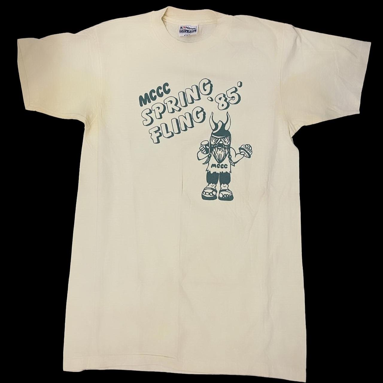 Vintage 1985 Spring Fling Viking T-Shirt, Men’s... - Depop