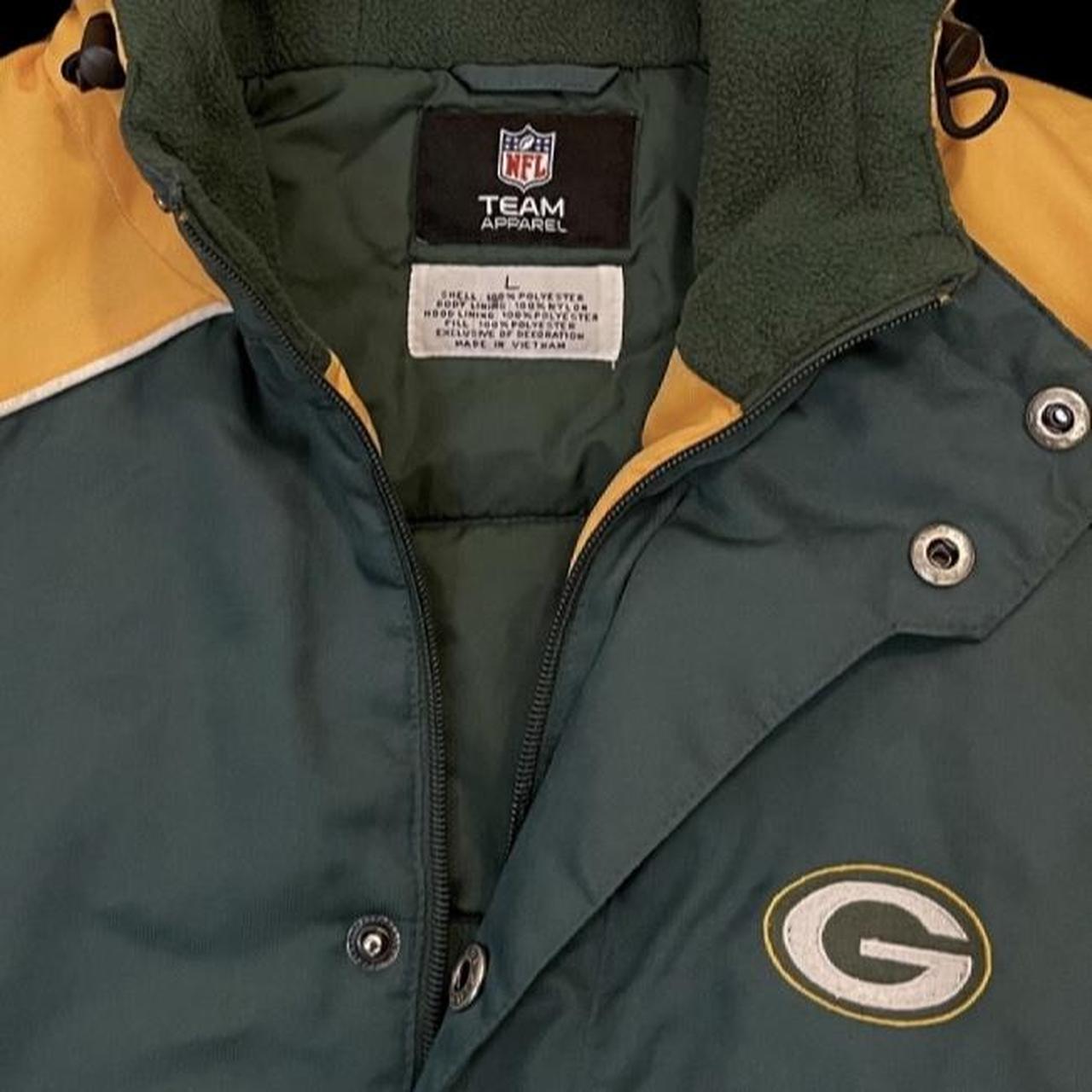 Vintage Green Bay Packers winter jacket! Quarter zip - Depop