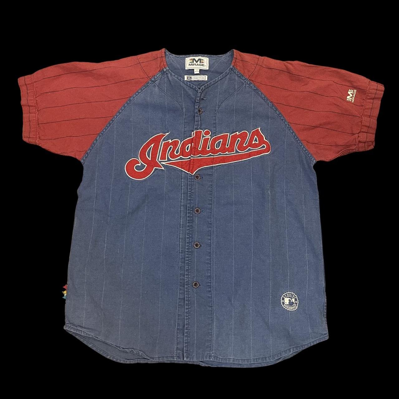 Vintage Cleveland Indians Baseball Jersey 90s - Depop