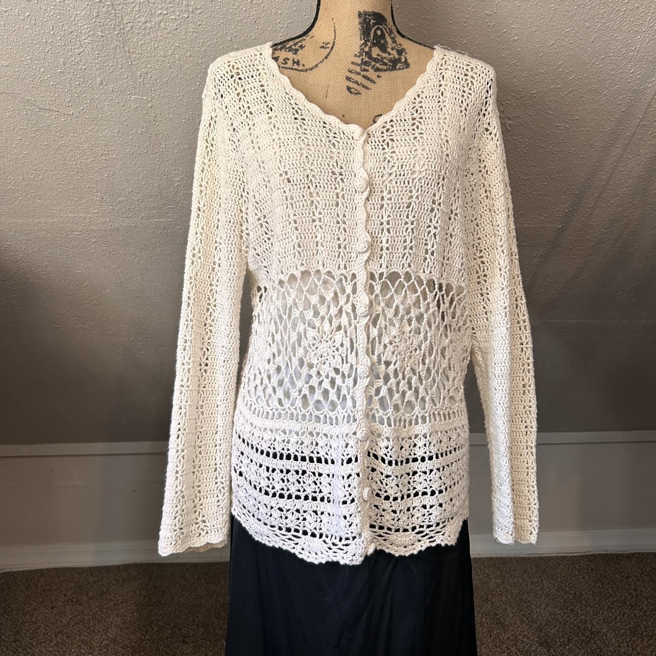 Free People Ilektra Black Lace Crochet - Depop