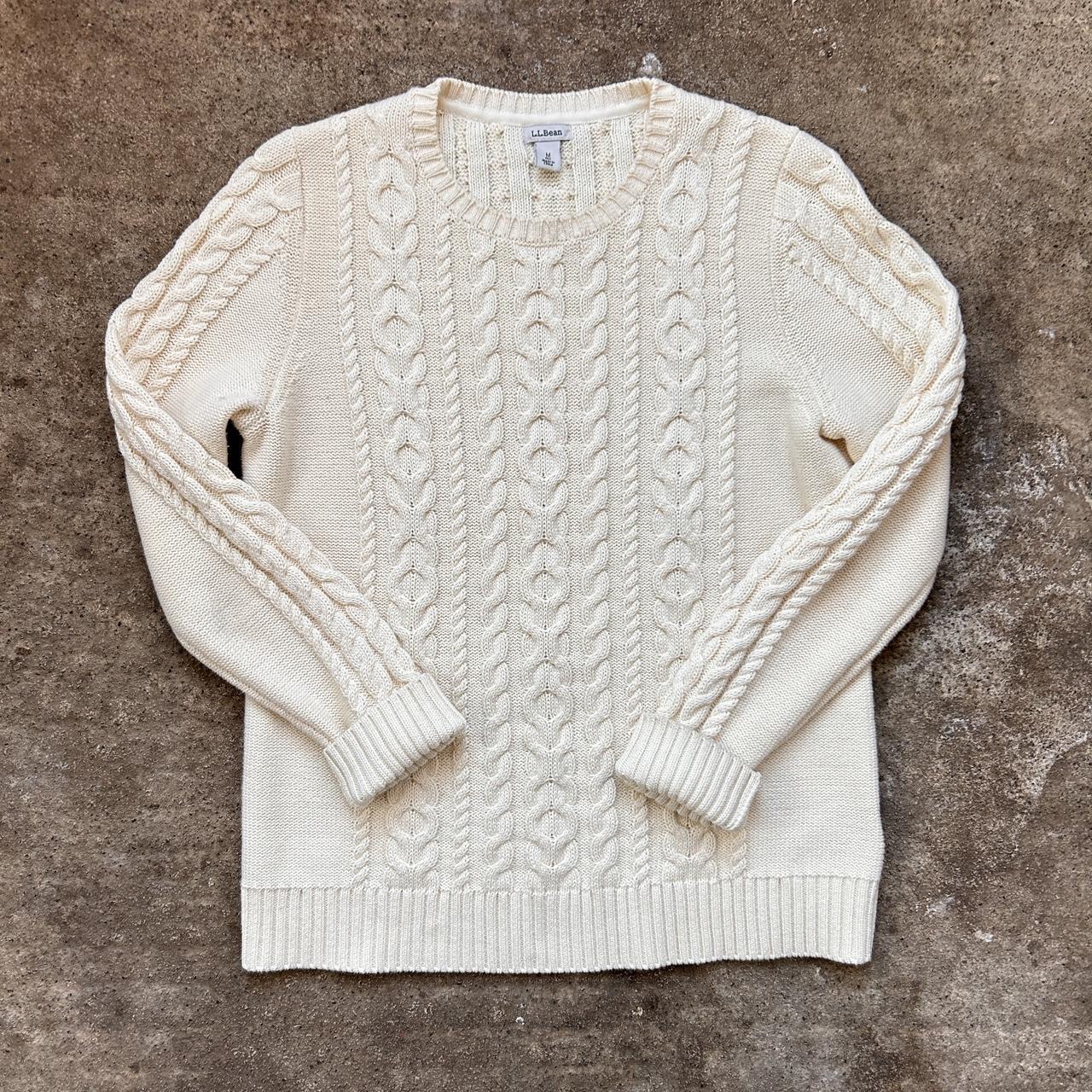 L L Bean Cable Knit Sweater Vintage inspired Depop
