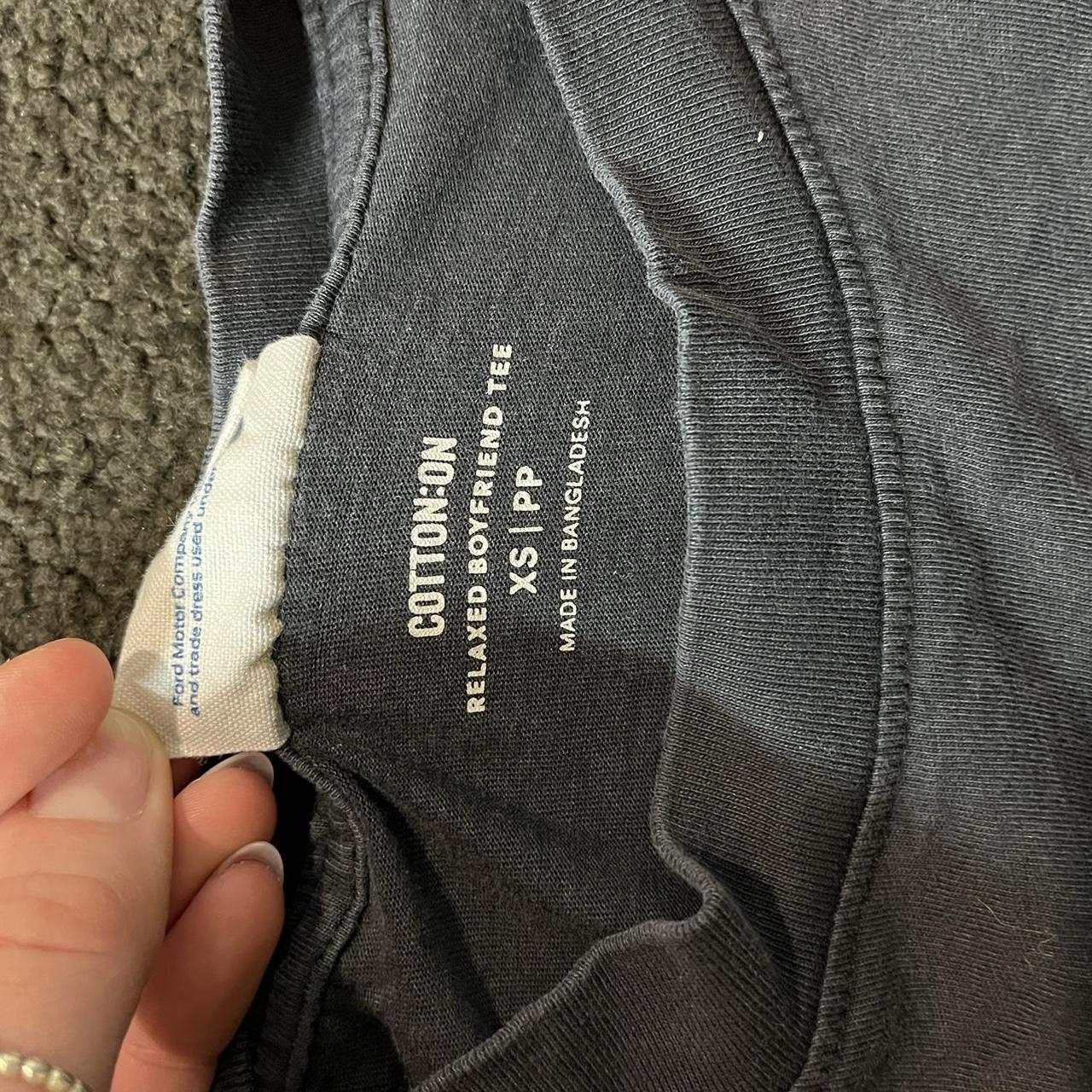 Cotton on Dark grey graphic tee, hardly worn, in... Depop