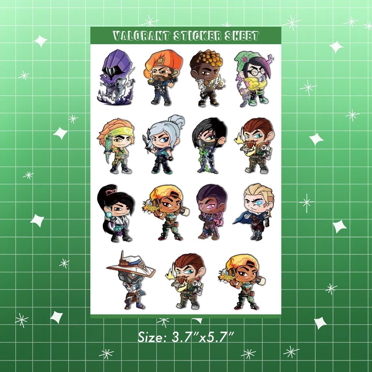 Valorant matte sticker sheet Size:... - Depop