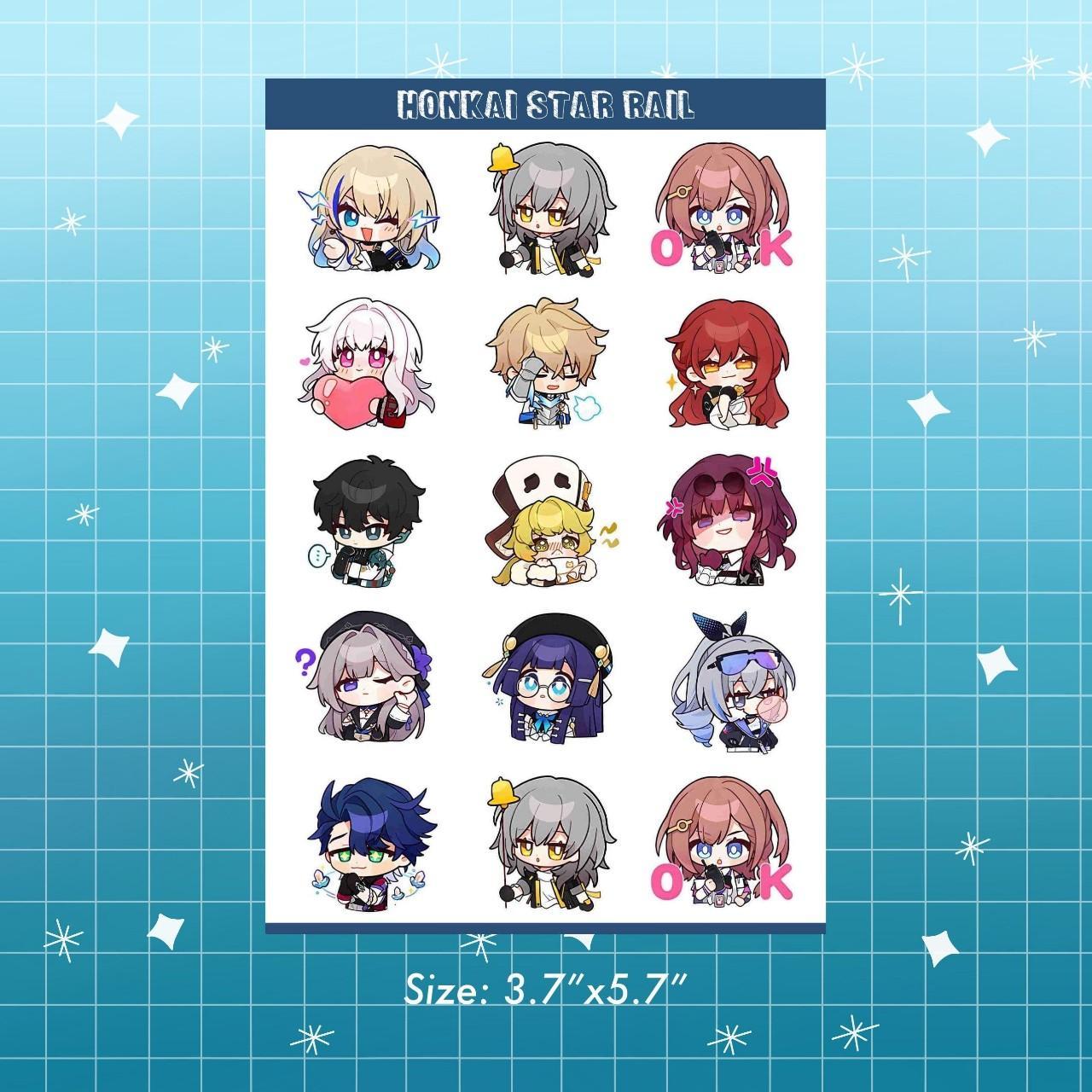 Honkai star rail matte sticker sheet Size:... - Depop