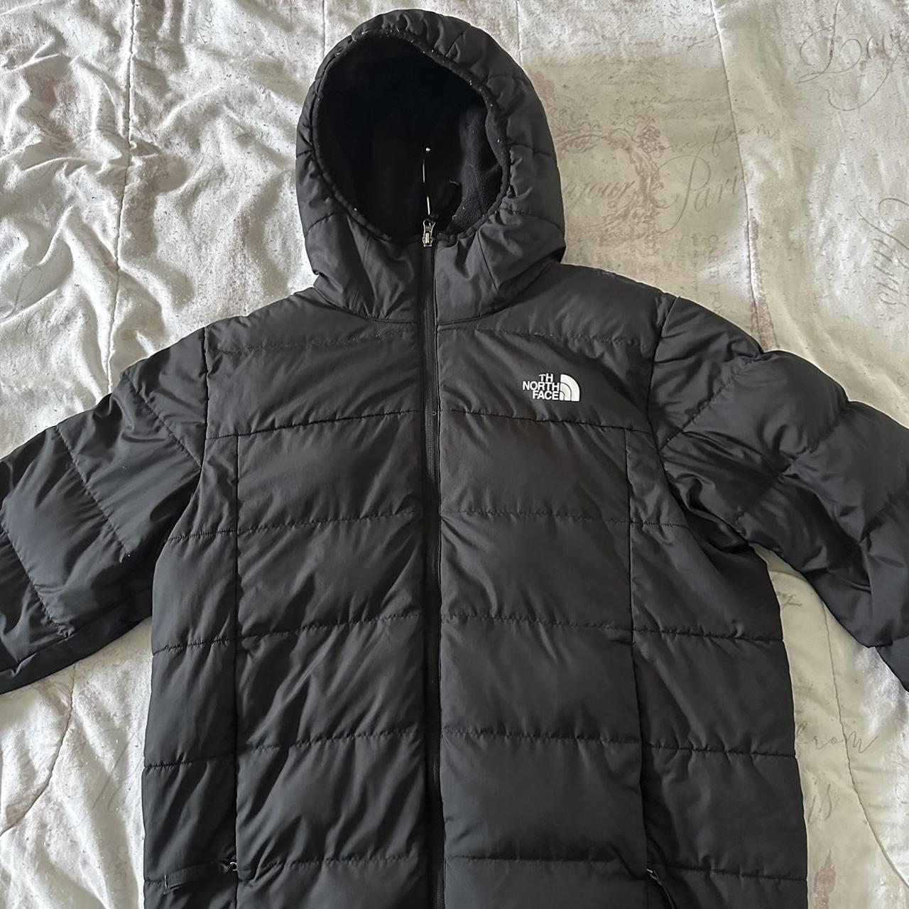 The North Face Men's Black and White Coat | Depop