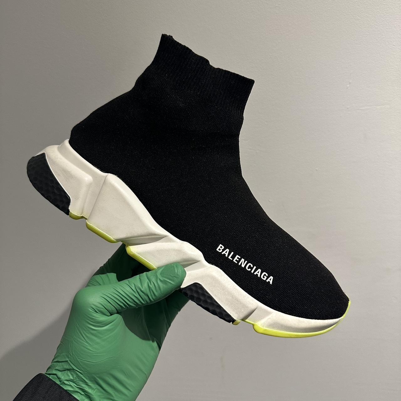 Balenciaga black and yellow on sale trainers