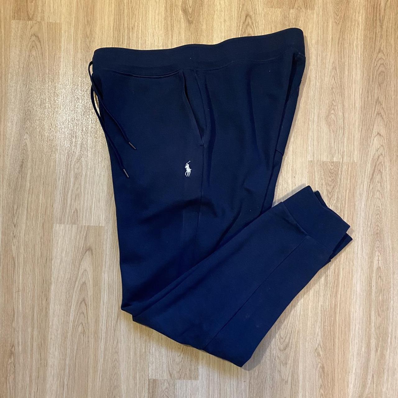 Polo Ralph Lauren Men's Navy and White Joggerstracksuits Depop
